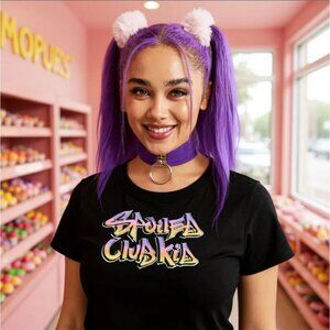 Spoiled For Life Graphic Tee by Horoscopez Black w/ Pink – Candy Chaos Edition